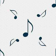 音乐的请注意音乐手机铃声图标标志无缝的模式几何纹理