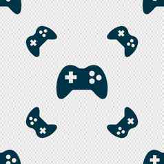 操纵杆标志图标视频游戏象征无缝的模式几何纹理
