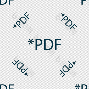 PDF文件文档图标下载PDF按钮PDF文件扩展象征无缝的模式几何纹理