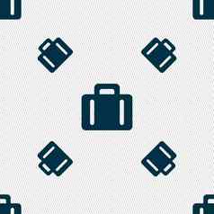 手提箱图标标志无缝的模式几何纹理