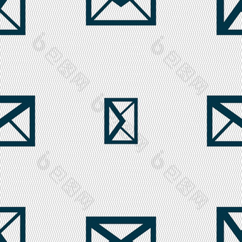 邮件图标<strong>信封</strong>象征消息标志导航按钮无缝的摘要背景几何形状