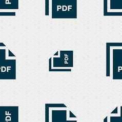 文件PDF图标标志无缝的模式几何纹理