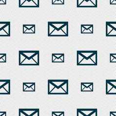 邮件图标信封象征消息标志导航按钮无缝的摘要背景几何形状