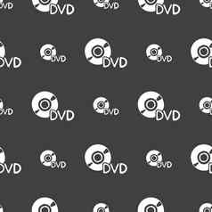 Dvd图标标志无缝的模式灰色的背景