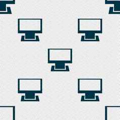 电脑宽屏监控标志图标无缝的摘要背景几何形状