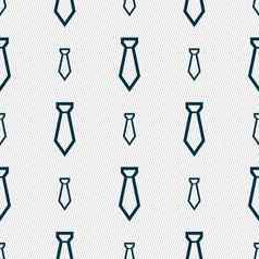 领带图标标志无缝的模式几何纹理