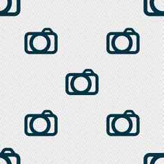 照片相机标志图标数字照片相机象征无缝的摘要背景几何形状