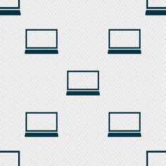移动PC标志图标笔记本象征无缝的摘要背景几何形状