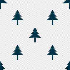 圣诞节树图标标志无缝的模式几何纹理