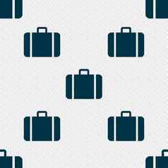 手提箱图标标志无缝的模式几何纹理