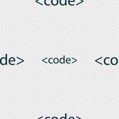 代码标志图标编程语言象征无缝的摘要背景几何形状