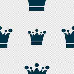 皇冠图标标志无缝的摘要背景几何形状