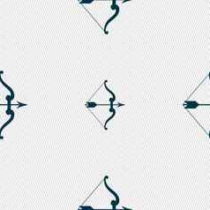 弓箭头图标标志无缝的模式几何纹理