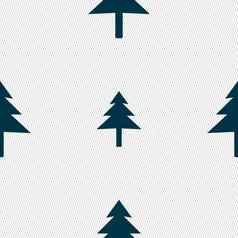 圣诞节树图标标志无缝的模式几何纹理