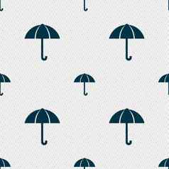 伞标志图标雨保护象征无缝的摘要背景几何形状