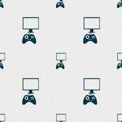 操纵杆监控标志图标视频游戏象征无缝的摘要背景几何形状