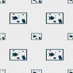 水族馆鱼水图标标志无缝的摘要背景几何形状