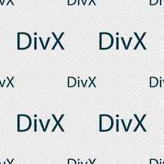 divx视频格式标志图标象征无缝的摘要背景几何形状