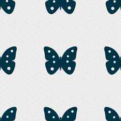 蝴蝶标志图标昆虫象征无缝的摘要背景几何形状