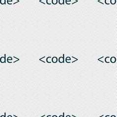 代码标志图标编程语言象征无缝的摘要背景几何形状