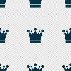 皇冠图标标志无缝的摘要背景几何形状