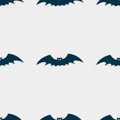 蝙蝠图标标志无缝的模式几何纹理