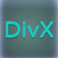 divx视频格式图标象征风格时尚的现代设计空间文本光栅