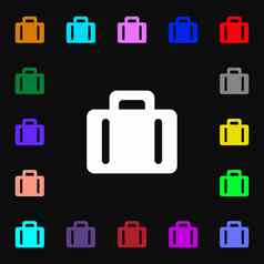 手提箱图标标志很多色彩斑斓的符号设计