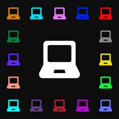 移动PC图标标志很多色彩斑斓的符号设计