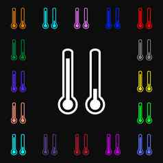 温度计温度iconi标志很多色彩斑斓的符号设计
