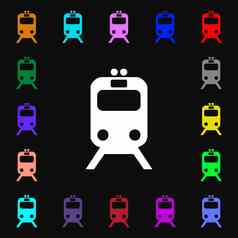 火车iconi标志很多色彩斑斓的符号设计