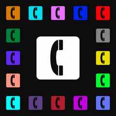 手机iconi标志很多色彩斑斓的符号设计