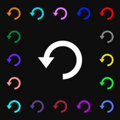 升级箭头更新图标标志很多色彩斑斓的符号设计