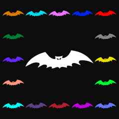 蝙蝠iconi标志很多色彩斑斓的符号设计