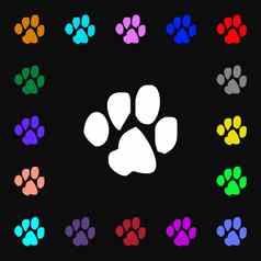 跟踪狗iconi标志很多色彩斑斓的符号设计
