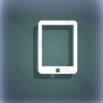 平板电脑标志图标智能手机按钮蓝绿色摘要背景影子空间文本