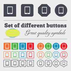 智能手机标志图标支持象征调用中心大集色彩斑斓的多样化的高质量的按钮