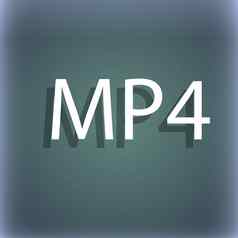 mpeg视频格式标志图标象征蓝绿色摘要背景影子空间文本