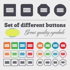 控制台混合处理按钮图标象征大集色彩斑斓的多样化的高质量的按钮