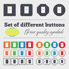 橱柜图标标志大集色彩斑斓的多样化的高质量的按钮