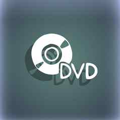 Dvd图标象征蓝绿色摘要背景影子空间文本