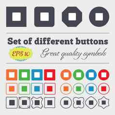停止按钮图标标志大集色彩斑斓的多样化的高质量的按钮