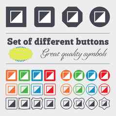 对比图标标志大集色彩斑斓的多样化的高质量的按钮