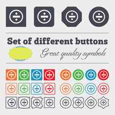 分图标标志大集色彩斑斓的多样化的高质量的按钮