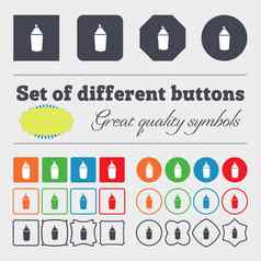 铅笔标志图标编辑内容按钮大集色彩斑斓的多样化的高质量的按钮
