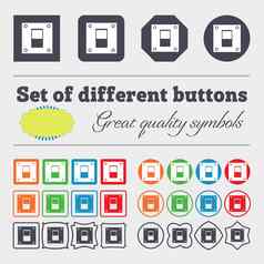 权力开关图标标志大集色彩斑斓的多样化的高质量的按钮