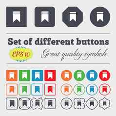 网络贴纸标签横幅出售图标标志大集色彩斑斓的多样化的高质量的按钮