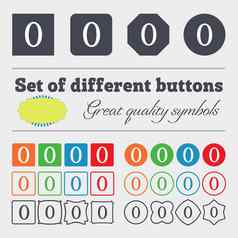 数量图标标志大集色彩斑斓的多样化的高质量的按钮