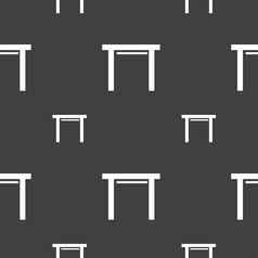 凳子座位图标标志无缝的模式灰色的背景