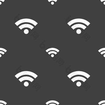 无线网络标志无线网络象征无线网络图标无线网络区无缝的模式灰色的背景